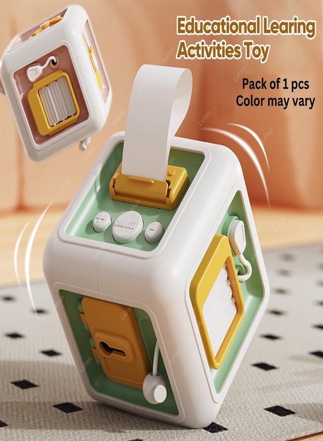 Lefan Montessori for 1 Year Old, Activity Busy Cube Sensory Toys for Toddlers Birthday Gifts for Learning Motor Skills Travel Toys Educational Learning 12-18 Months Baby Kids-Pack of 1pcs - Image 2